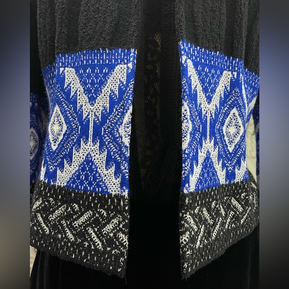 St. John Collection Black and blue cardigan - wool blend - luxury Knitwear - Picture 4 of 7